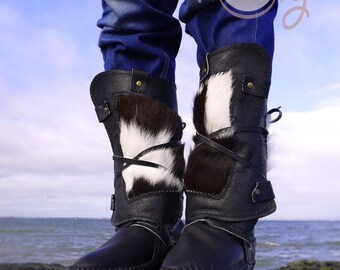 Hand Stitched Native American Moccasins, Moccasins, Moccasin Boots, Womens Moccasins, Leather Moccasins, Leather Boots, Mens Black Moccasins