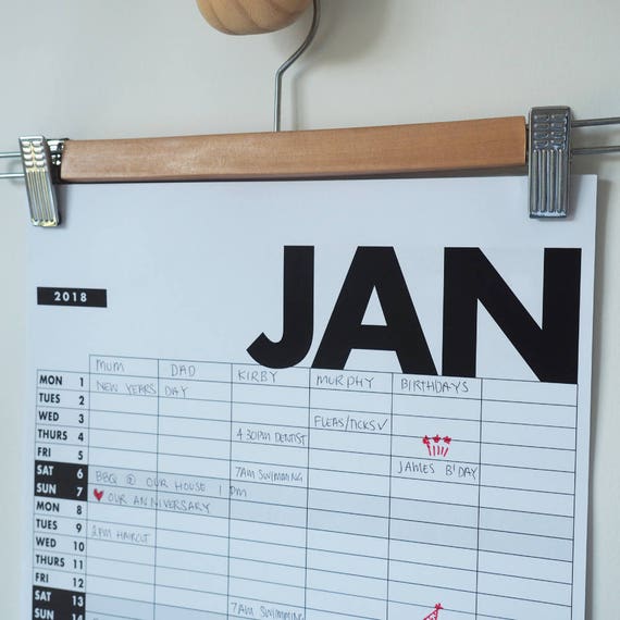 calendar with family pictures