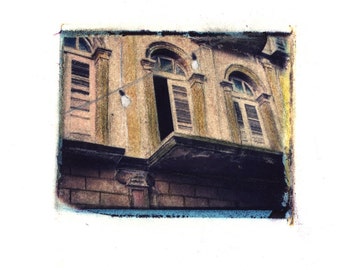 Shutters - Archival Print of an Original Polaroid Transfer, Signed Limited Edition 8x10 Matted