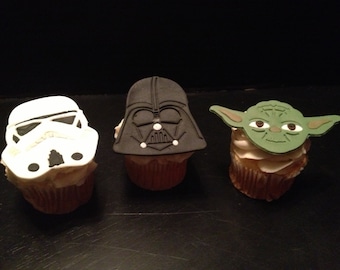 Star Wars Inspired Fondant Cupcake Toppers