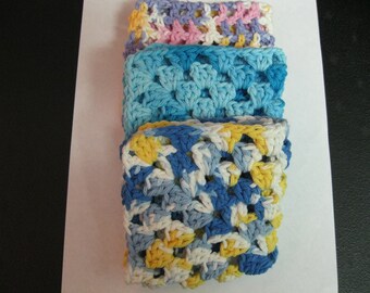 Set of Three Wash Cloth or Dish Cloth
