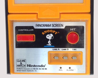 Snoopy Panorama by Nintendo Game & Watch, Snoopy Panorama Screen edition of Snoopy from 1983, Retro Games, Collectible Nintendo Game