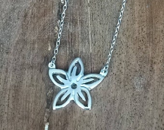 Sterling Silver Flower Necklace