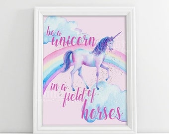 unicorn printables etsy
