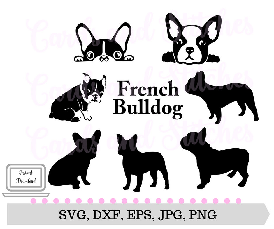 Download French Bulldog SVG Bulldog SVG Bulldog Silhouettes