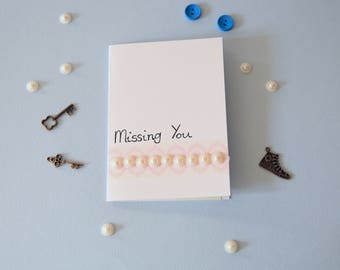 pearl strip Missing You card