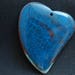 Blue heart shape AGATE PENDANT