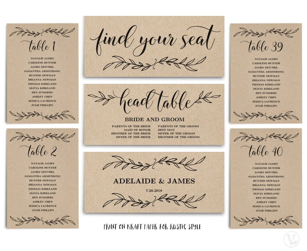 vintage wedding seating chart template rustic wedding seating wedding table seating chart template