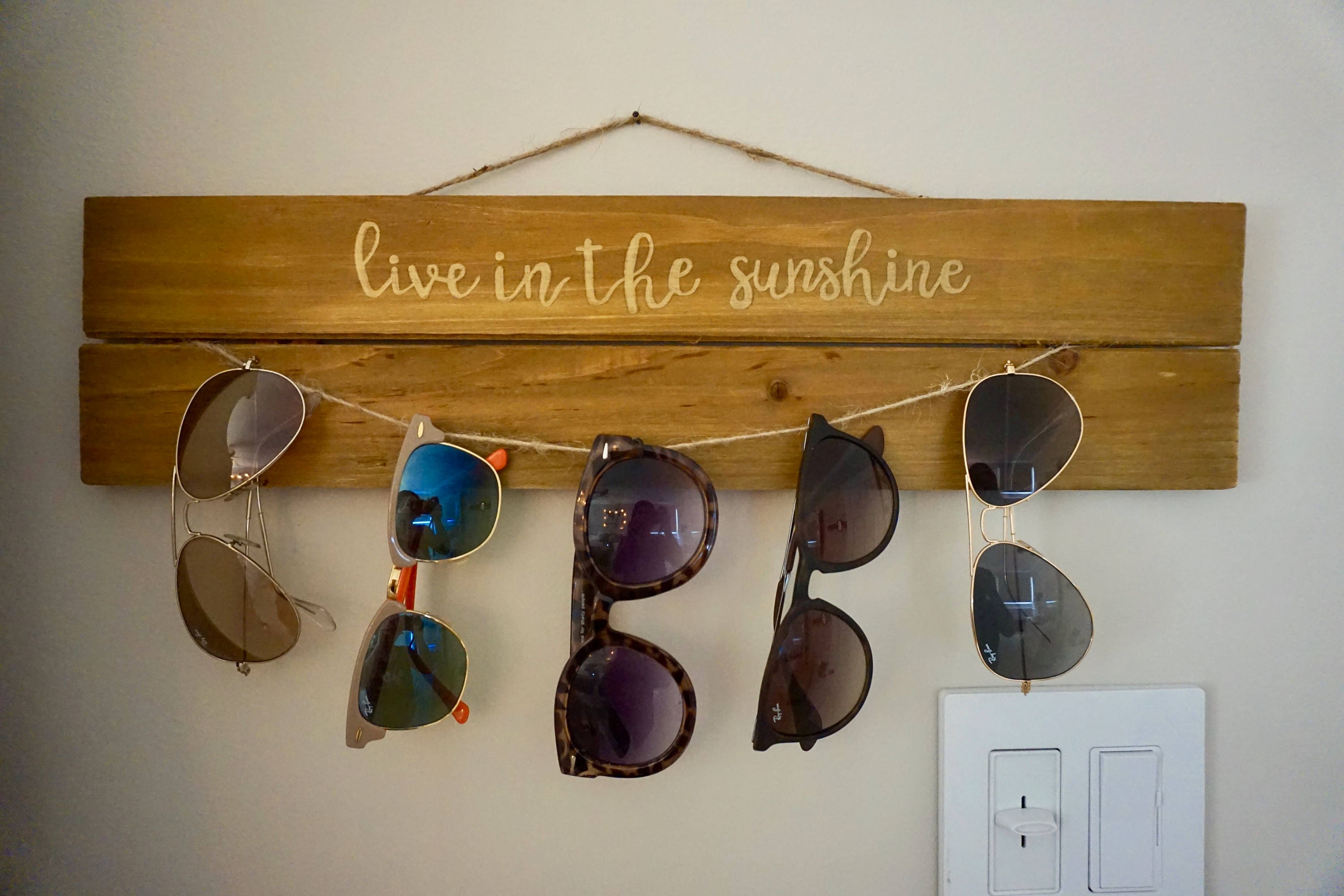 Rustic Sunglass Holder/Wall Display