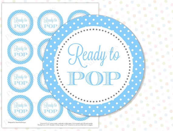 Ready to Pop sticker Blue INSTANT DOWNLOAD Ready to pop