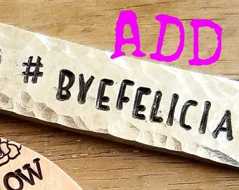 ADD-ON ONLY---- add on a tag for a name/date/initials or stamping on the back charge.