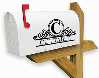 Mailbox Frame Monogram Cuttable Design SVG PNG DXF & eps Designs Cameo File Silhouette