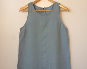 Light Blue Sleeveless Jumper Mini Dress Size Medium