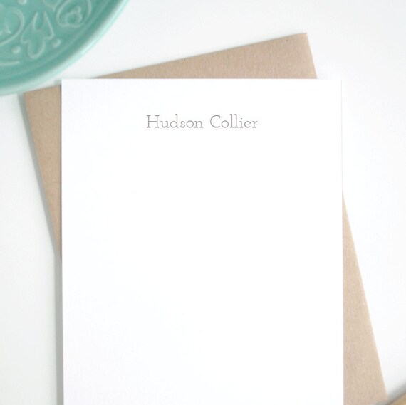 Personalized Stationery Cards with Name / Unisex Stationary
