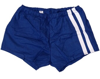 Vintage Ex-Army Shorts NEW navy blue genuine 1980s military PT hot pants retro sports gym