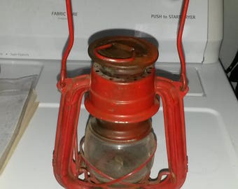 Barn Lantern - Miniature Winged Wheel Red No 350