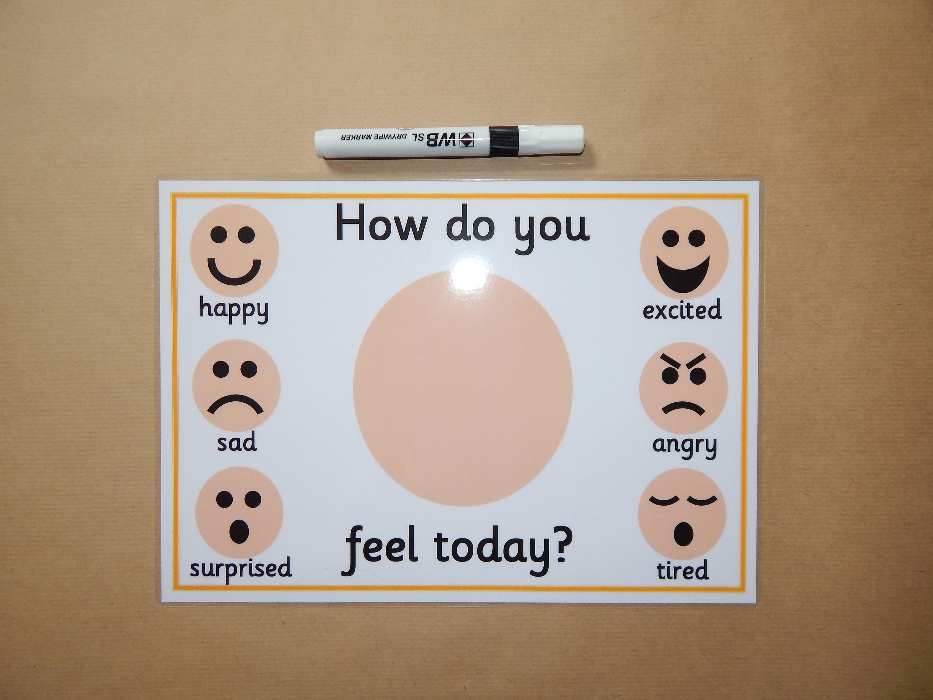 Emotions Feelings How Do You Feel Today Laminated Reusable