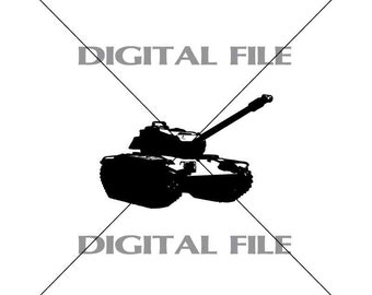 Army Tank A1 Vector Image Vinyl Decal T-shirt Digital Cutting Files ,Svg Files, Ai, Eps, Dxf