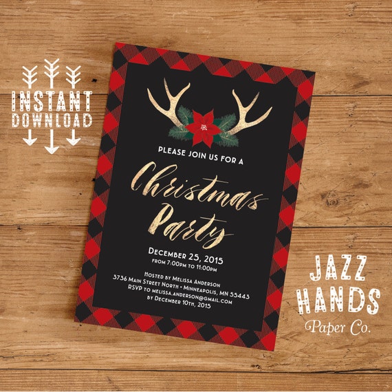 Christmas Party Invitation Template Free 2