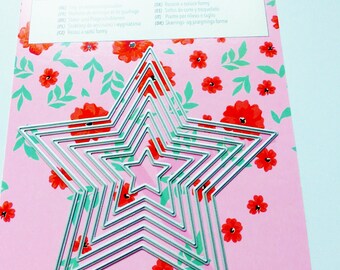7 stencils die cutting and embossing embossing cutting and embossing dies stars metal frame