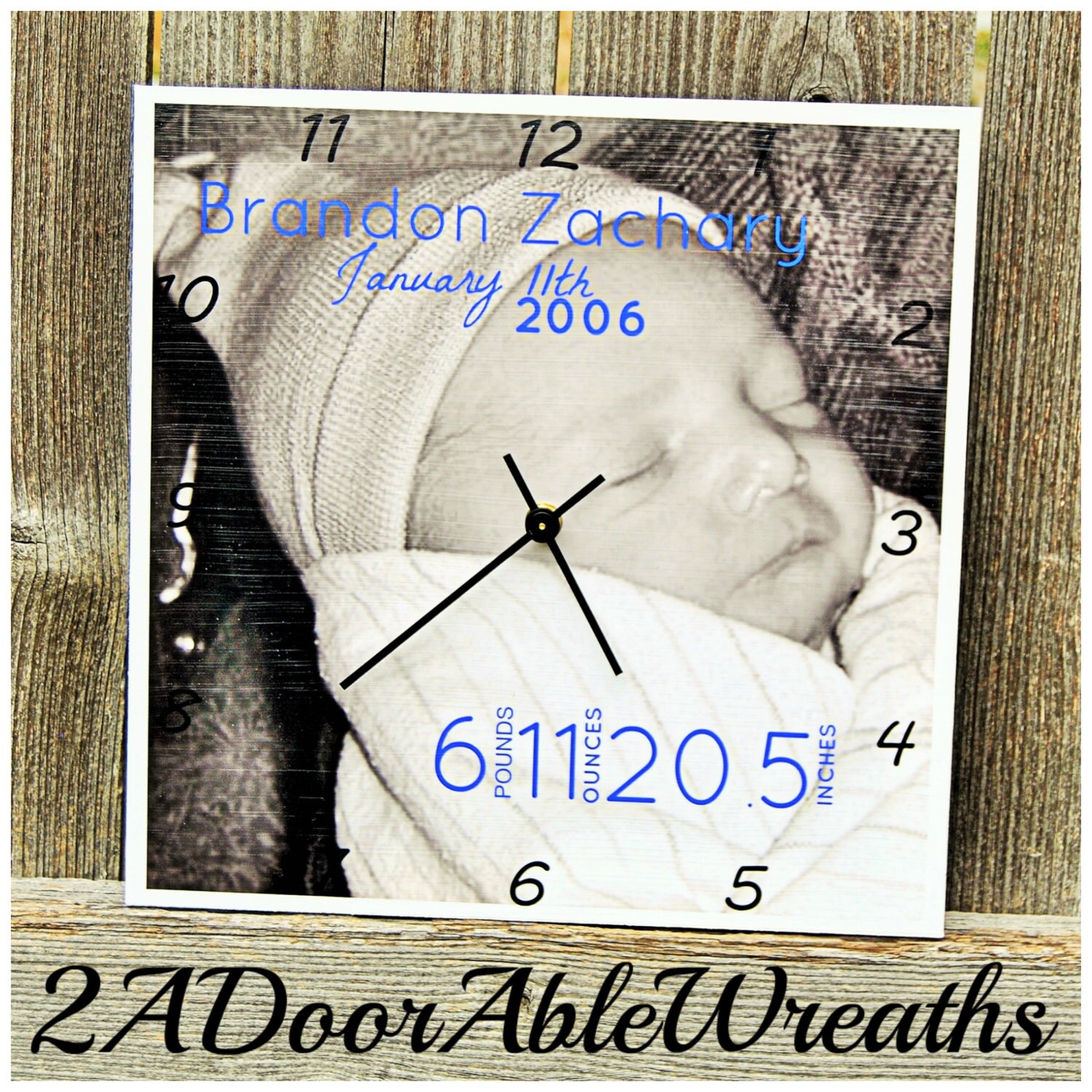 Birth Announcement Clock Personalized Baby Clock Birth