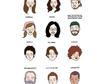Gilmore Girls Mood Chart Print - Hand-Illustrated