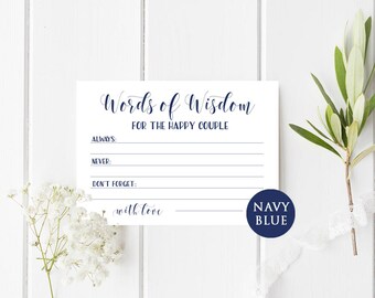 Wedding advice card Words Of wisdom bridal shower Advice for the happy couple cards Newlyweds advice Advice for bride and groom DIY sign
