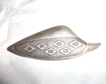 Vintage Signed Beau Sterling Modernist Brooch Pin