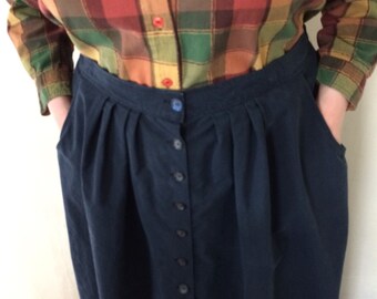 Finished A-line Button Front Skirt
