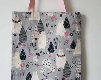 Small unlined tote bag