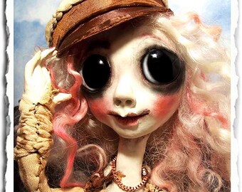 Gothic art Doll OOAK - Creepy Cute Fairy