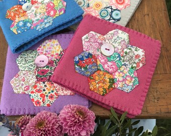Patchwork Liberty print needle book