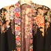 Vintage pongee style robe floral design 20s 30s era as is condition