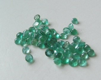 2 Genuine emerald stones 2mm