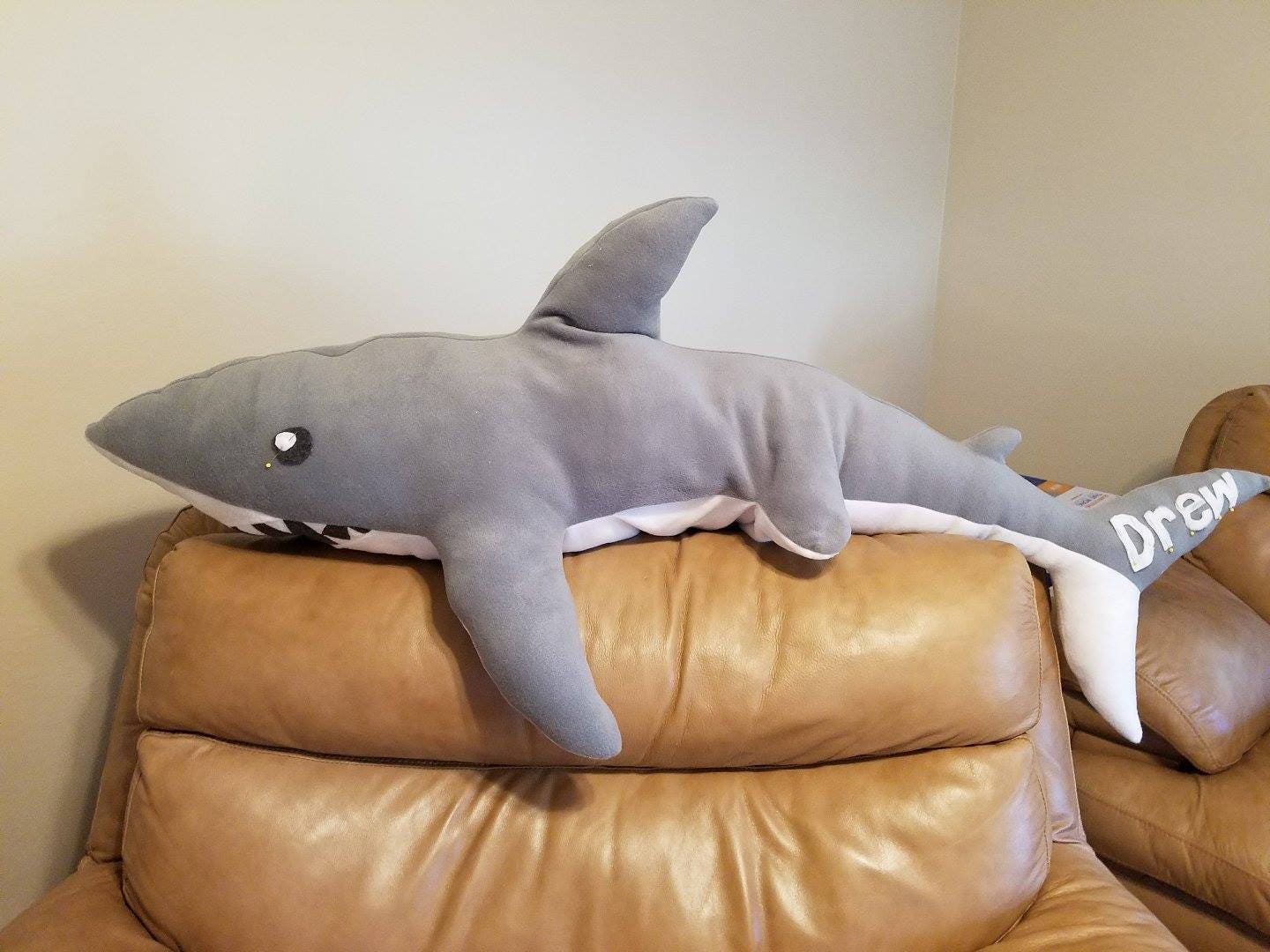 stuffed shark pillow