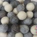 2 cm Felt Balls. Wool Pom pom Nursery Garland Decoration. Shades of Brown and Offwhite 100 % Wool - DIY Craft