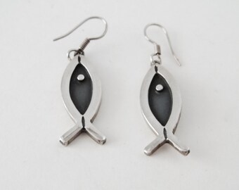 Sterling Fish Earrings Wire