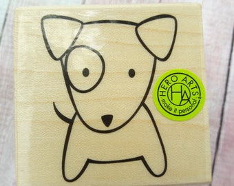 Cute Dog Wood Mounted Rubber Stamp By Hero Arts Scrapbooking & Paper Craft Supplies