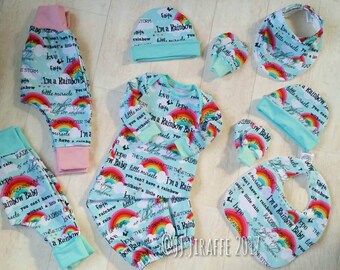 Rainbow Baby Lapgown, Lap Gown, Newborn to 3m, new baby gift, pink, blue, lemon, mint, baby shower,