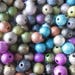 mixed 30 x 8 mm acrylic glitter spacer beads