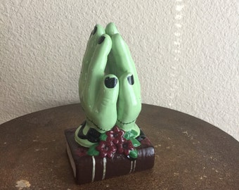 Praying Hands of Saint Frankenstein Figurine ~ Ready to Ship