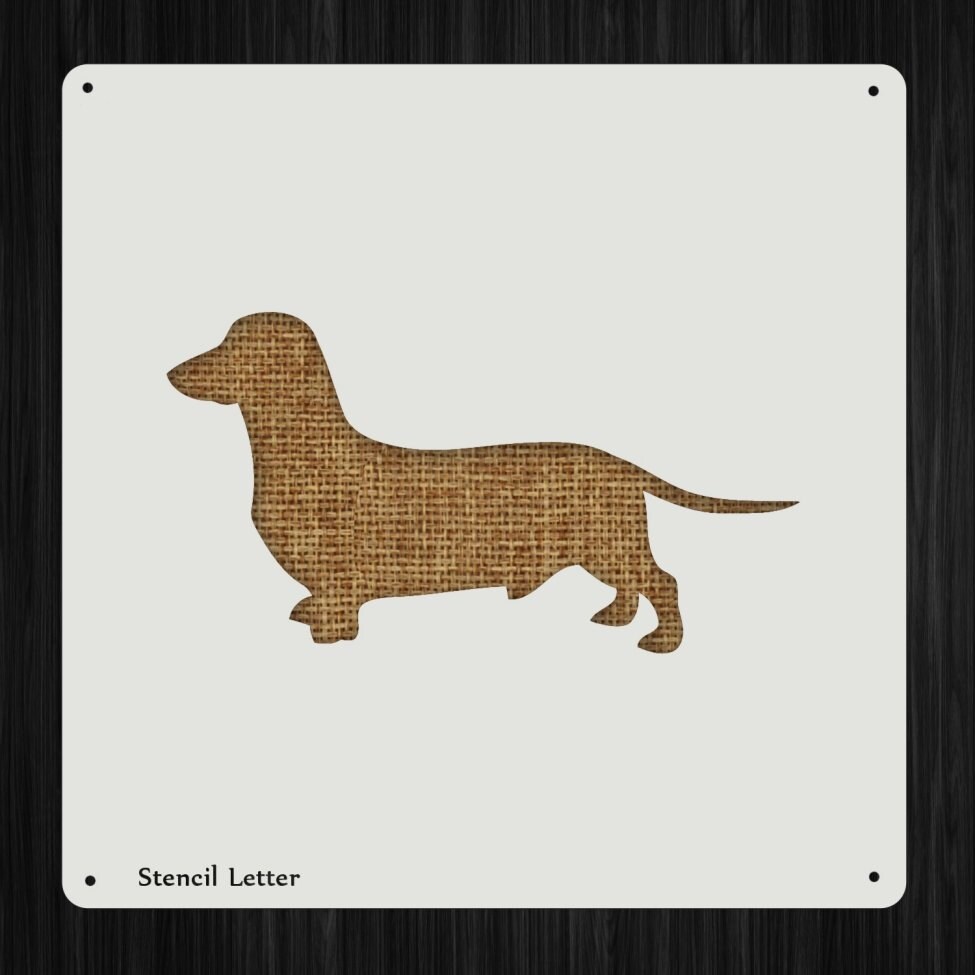 Dachshund Style 1719 DIY Stencil Clear Plastic Acrylic Mylar