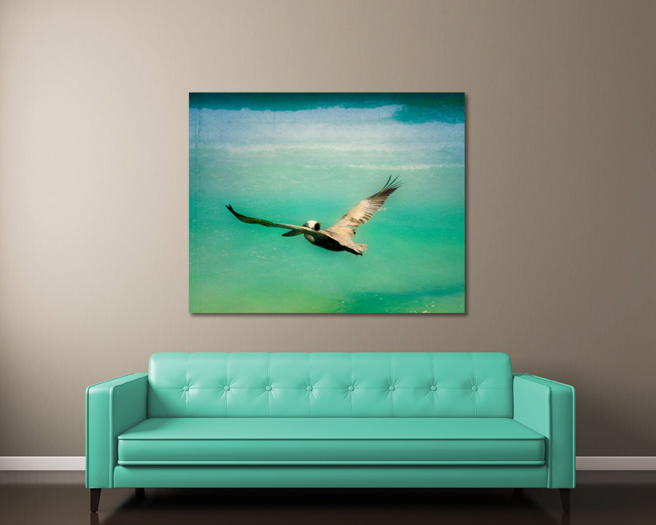 Beach Canvas Art Florida Art Pelican Canvas Art Beach