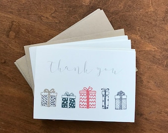 Thank You Present Cards Set of 6