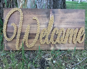 Welcome Sign, String Art Decor, Rustic Wall Sign, Rustic Welcome Sign, String Art Welcome, Housewarming Gift, New Home Gift, Wall Art