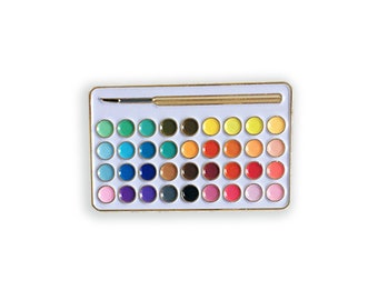 Watercolor Palette Enamel Pin