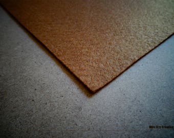 Brown felt square clear 5x5cm ideal for your creations