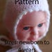 PDF KNITTING PATTERN, baby bonnet knitting pattern, newborn bonnet, sitter bonnet, toddler bonnet, knit baby hat pattern, diy baby bonnet