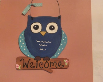 Owl Welcome - Wall Hanging