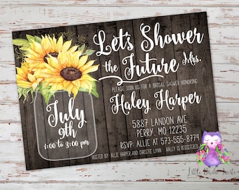 Sunflower Invitation Etsy